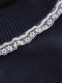 Lace Bow Off Shoulder Sweater