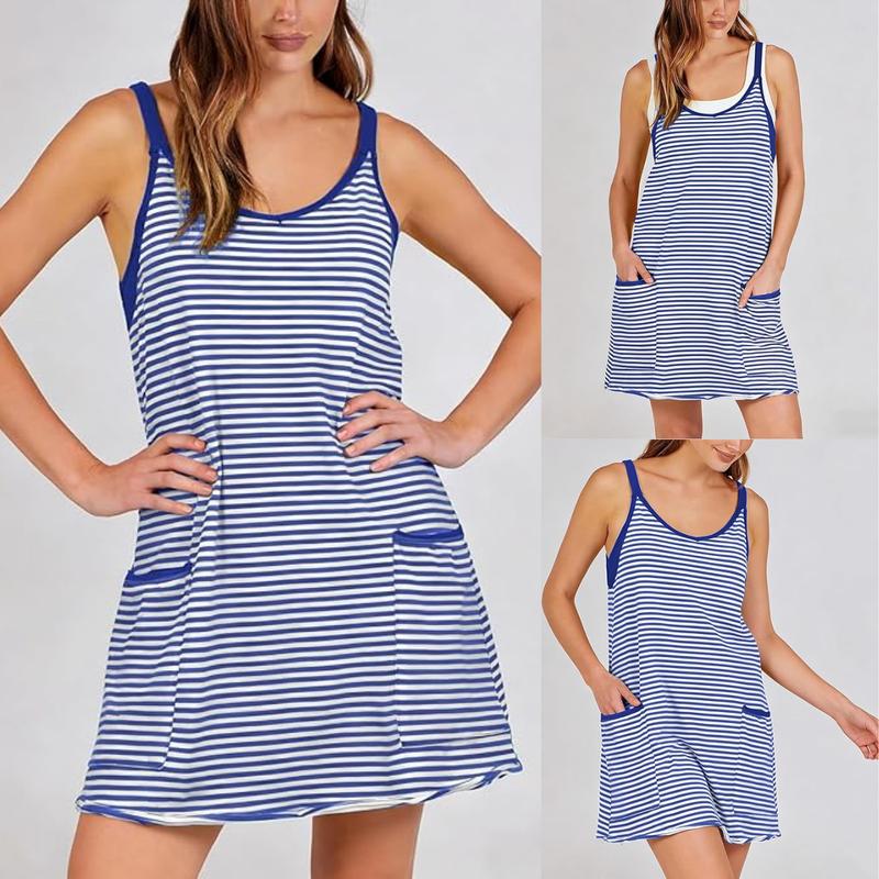 Striped Romper Dress