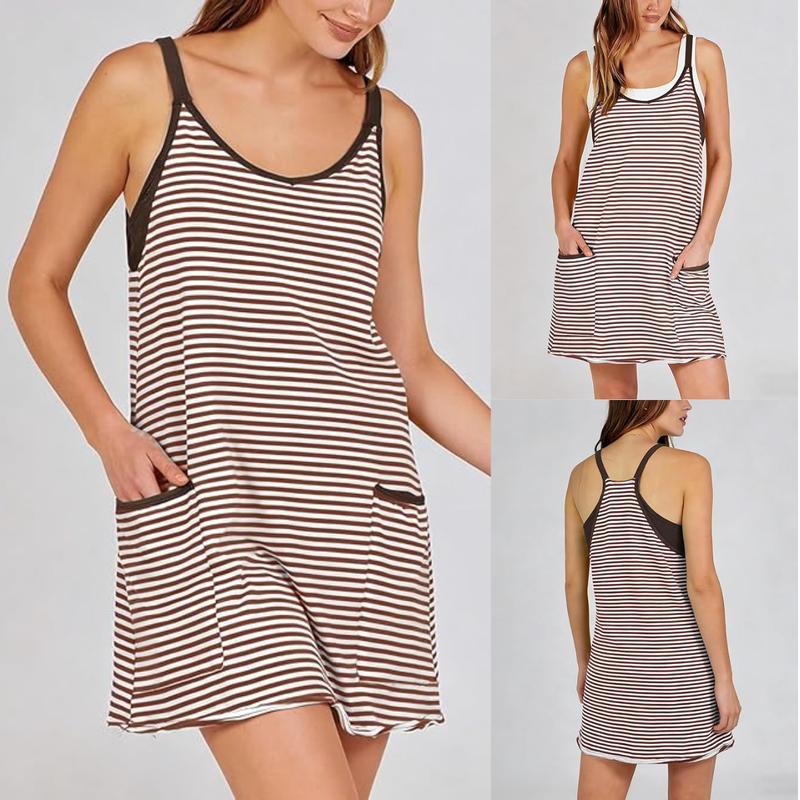 Striped Romper Dress