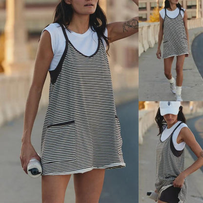 Striped Romper Dress