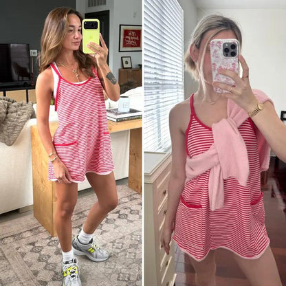 Striped Romper Dress