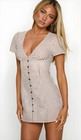 The Cozy Gingham Fall Dress
