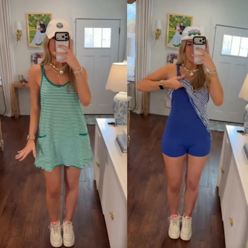 Striped Romper Dress
