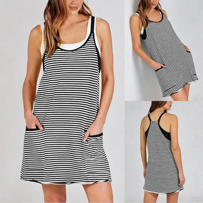 Striped Romper Dress